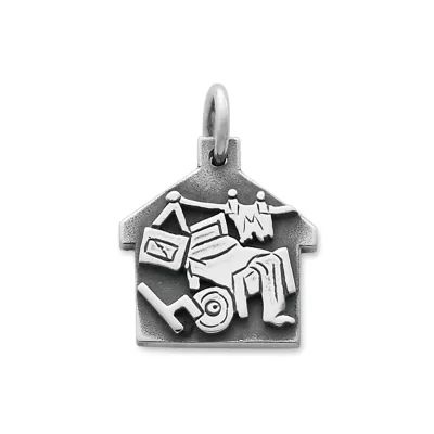 Jumble House Charm in Sterling Silver