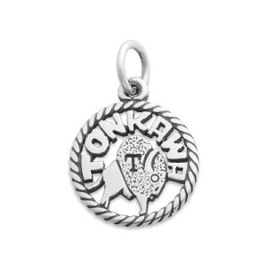 Tonkawa Disk Charm in Sterling Silver