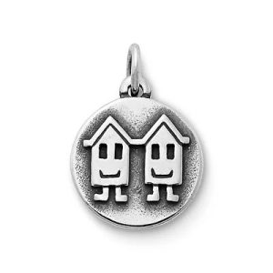 Twins I and II Charm in Sterling Silver
