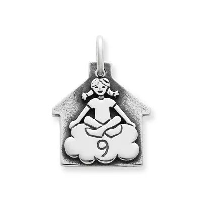 Girl in Cloud 9 Charm in Sterling Silver