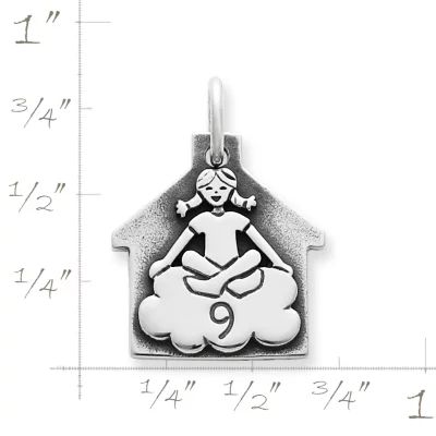 Girl in Cloud 9 Charm in Sterling Silver - Image 2