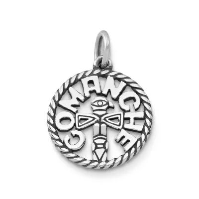 Comanche Disk Charm in Sterling Silver