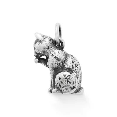 Sweet Kitty Charm in Sterling Silver - Image 3