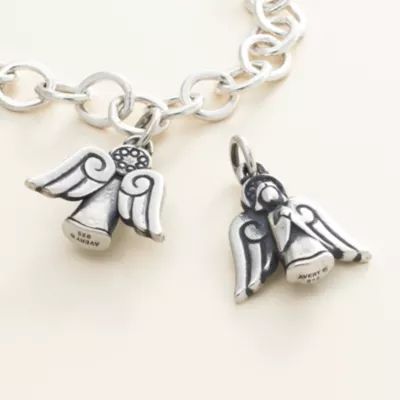Angel of Peace Charm in Sterling Silver or 14K Yellow Gold - Image 3