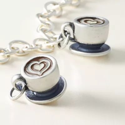 Enamel Latte Love Charm in Sterling Silver - Image 3