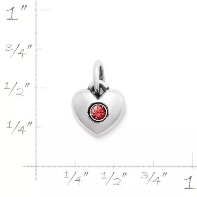 Keepsake Heart Birthstone Charm in Sterling Silver or 14K Yellow Gold - Image 3