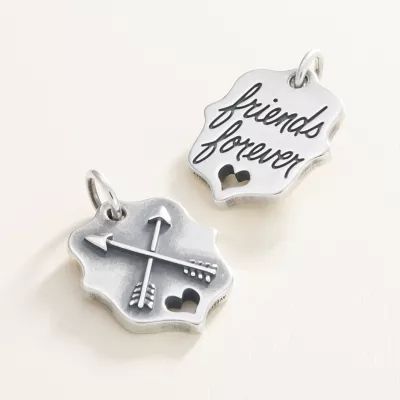 "Friends Forever" Charm in Sterling Silver - Image 3