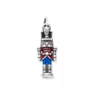 Enamel Toy Soldier Charm in Sterling Silver