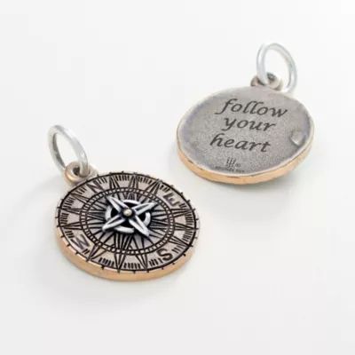 Point the Way Charm in Sterling Silver and Bronze - Image 2