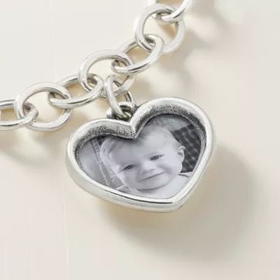 Heart Picture Frame Charm in Sterling Silver - Image 3