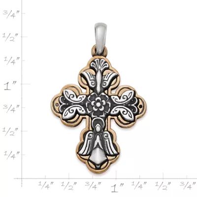 La Vida Nueva Cross Pendant in Sterling Silver and Bronze - Image 5