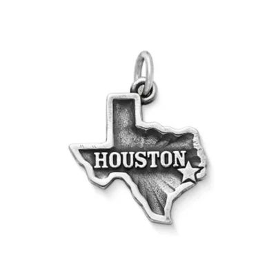 "Houston" Charm in Sterling Silver