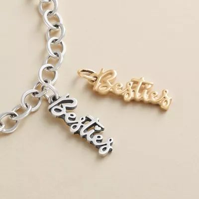 "Besties" Charm in Sterling Silver - Image 3