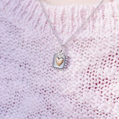 Radiant Heart Charm in Sterling Silver and Bronze - Image 3