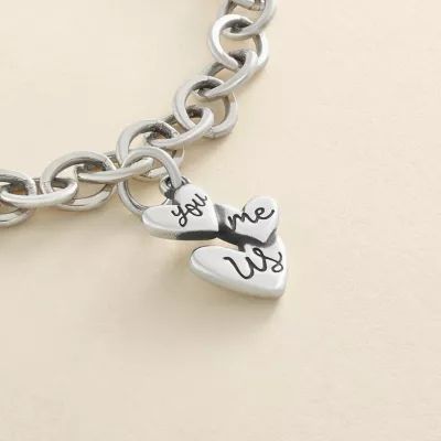 "You Me Us" Charm in Sterling Silver or 14K Yellow Gold - Image 2