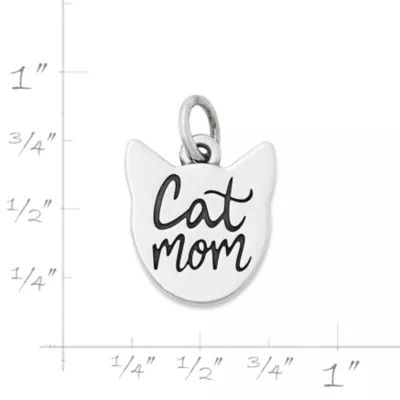 "Cat Mom" Charm in Sterling Silver - Image 6