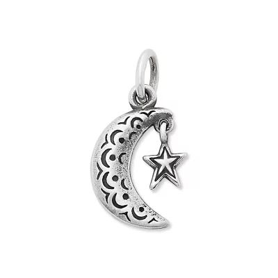 Adorned Starry Night Charm in Sterling Silver or 14K Yellow Gold
