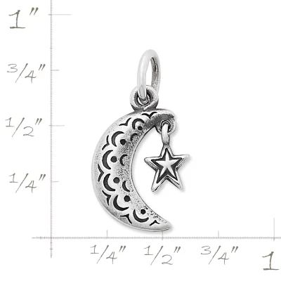 Adorned Starry Night Charm in Sterling Silver or 14K Yellow Gold - Image 5