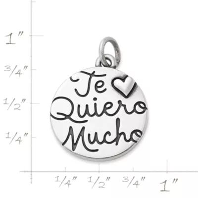 "Te Quiero Mucho" Charm in Sterling Silver or 14K Yellow Gold - Image 4