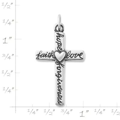 From the Heart Cross Pendant in Sterling Silver - Image 4