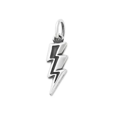 Lightning Bolt Charm in Sterling Silver or 14K Yellow Gold