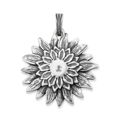 Wild Sunflower Pendant in Sterling Silver and Bronze - Image 2