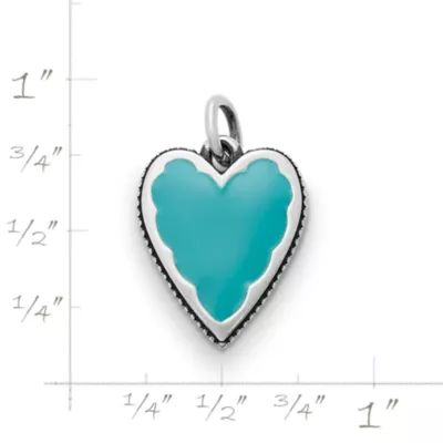 Enamel Heart Charm in Sterling Silver - Image 6