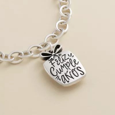 "Feliz Cumpleanos" Charm in Sterling Silver - Image 2