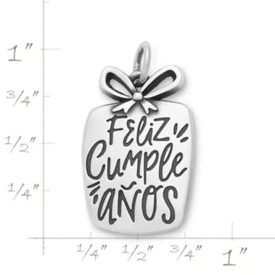 "Feliz Cumpleanos" Charm in Sterling Silver - Image 3