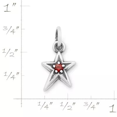 Shining Star Birthstone Charm in Sterling Silver - Image 4