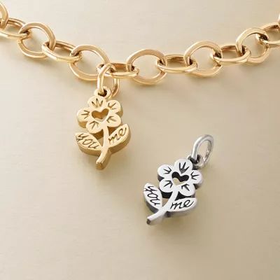 You and Me Blossom Charm in 14K Yellow Gold - Image 3