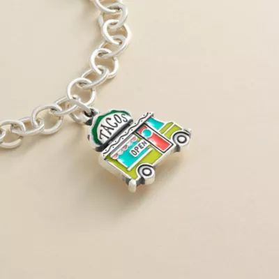 Enamel Taco Truck Charm in Sterling Silver - Image 2