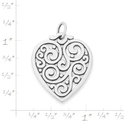 Sorrento Heart Pendant in Sterling Silver - Image 3