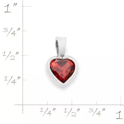 Heart Gemstone Pendant in Sterling Silver - Image 7