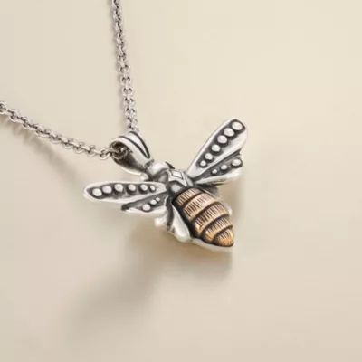 Bee Pendant in Sterling Silver and Bronze - Image 2