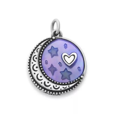 To the Moon and Back Sculpted Layered Gemstone Pendant in Sterling Silver