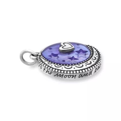 To the Moon and Back Sculpted Layered Gemstone Pendant in Sterling Silver - Image 2