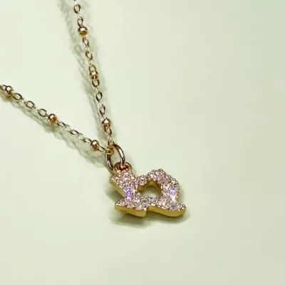Pave Diamond Deep in the Heart of Texas Pendant in 14K Yellow Gold - Image 8