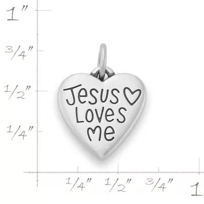Jesus Love Me Charm in Sterling Silver - Image 6