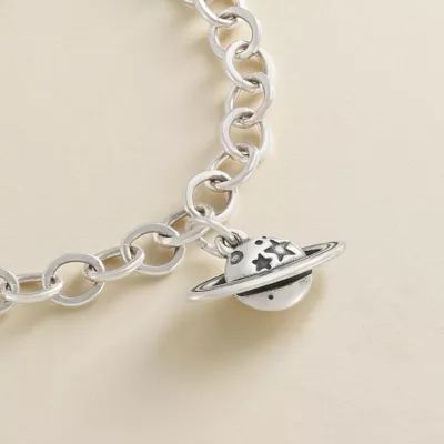 Twinkling Planet Charm in Sterling Silver - Image 3