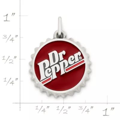 Enamel Dr Pepper Bottle Cap Charm in Sterling Silver - Image 9