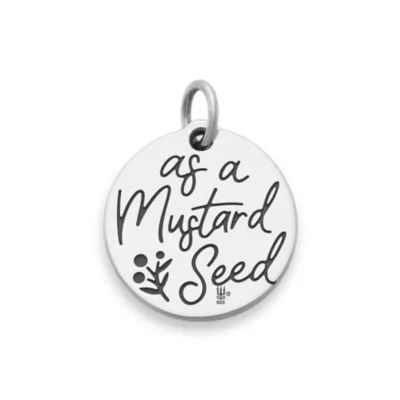 Faith as Small as a Mustard Seed Charm in Sterling Silver - Image 2