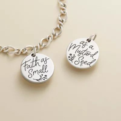 Faith as Small as a Mustard Seed Charm in Sterling Silver - Image 3