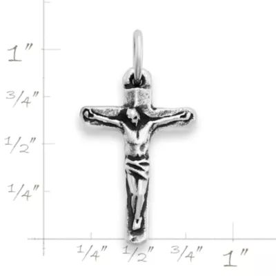 Chiseled Crucifix Pendant in Sterling Silver - Image 6