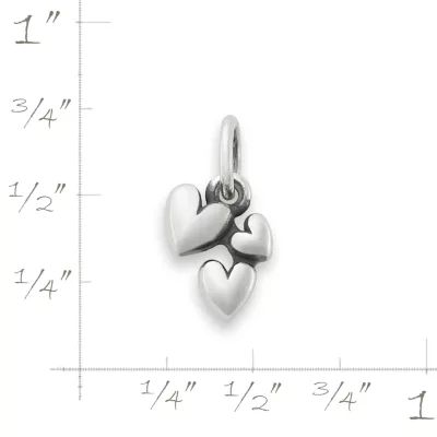 Gathered Heart Charm in Sterling Silver - Image 6