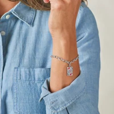 Enamel Queen of Hearts Charm in Sterling Silver - Image 4