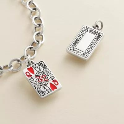 Enamel Queen of Hearts Charm in Sterling Silver - Image 3