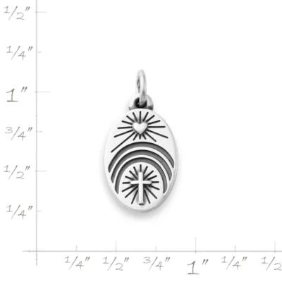 God's Love Charm in Sterling Silver - Image 5