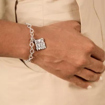 For "Ever" Yours Charm in Sterling Silver - Image 3