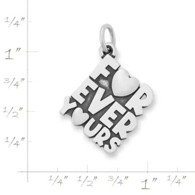For "Ever" Yours Charm in Sterling Silver - Image 4